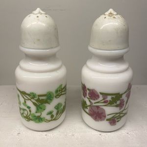 Vintage Avon Salt and Pepper Shakers. Milk Glass.
